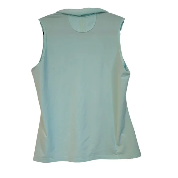 Adidas Golf Sleeveless‎ Polo Shirt Aqua Mint Green XL Athletic Performance - Picture 5 of 10